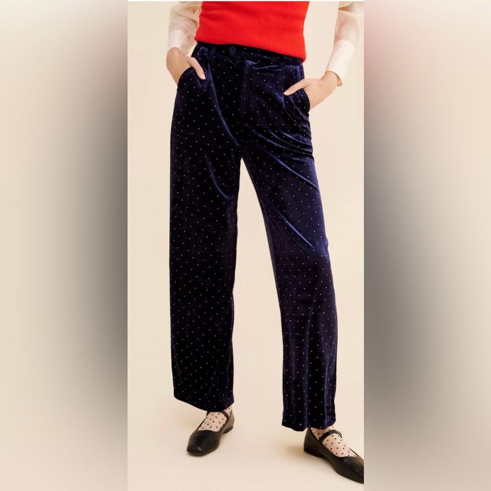 Never Fully Dressed Arden Velvet trousers nwt 8 medium m